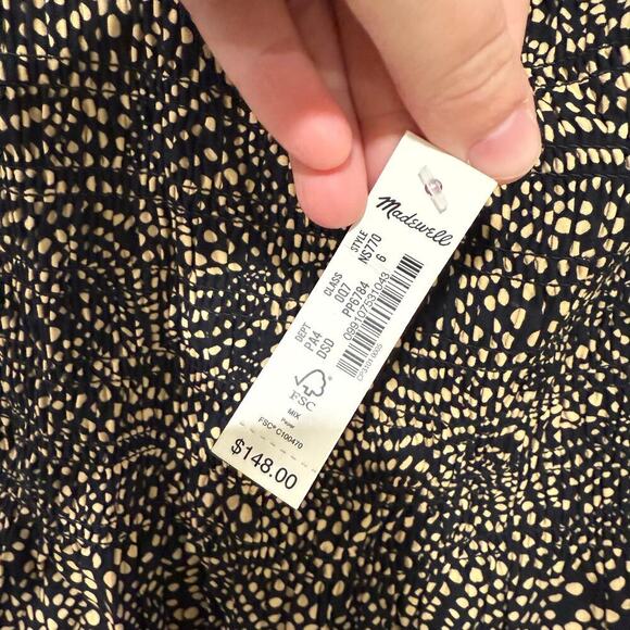 Madewell Black and Cream Maxi Dress - Picture 8 of 10